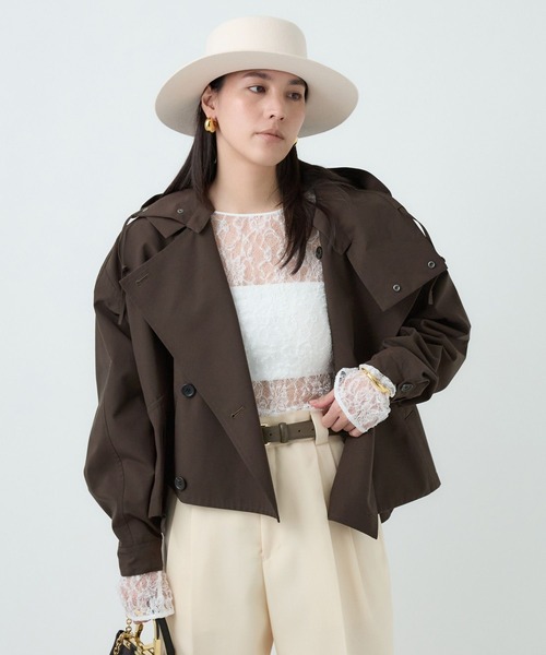 Chaos(カオス)の「Chaos(カオス)/◇VACHEMENT◇ショートトレンチコート 25AW(トレンチコート・レディース・ブラック/ダークブラウン・FREE)」の19枚目の写真