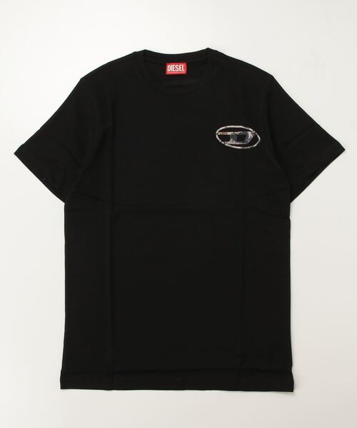 DIESEL KIDS（ディーゼルキッズ）の「DIESEL（ディーゼル）Kids & Junior ワンポイントブランドロゴ半袖Tシャツカットソー（Tシャツ/カットソー・キッズ・ホワイト/ブラック・4Y/6Y/8Y/10Y/12Y/14Y/16Y）」の2枚目の写真