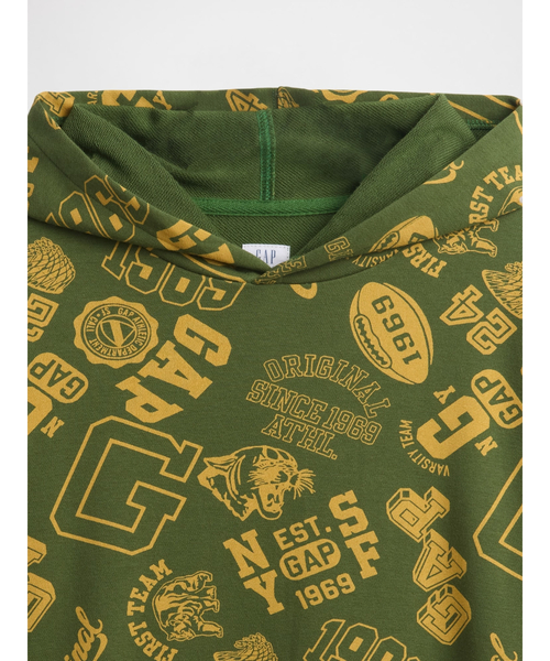 GAP（ギャップ）の「リラックス GAPロゴ プリントパーカー (キッズ)（パーカー・キッズ・グリーン・110cm/120cm/130cm/140cm/150cm/160cm）」の4枚目の写真