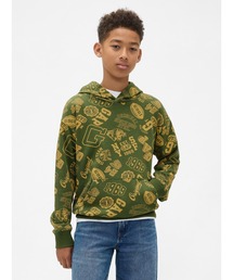 リラックス GAPロゴ プリントパーカー (キッズ)