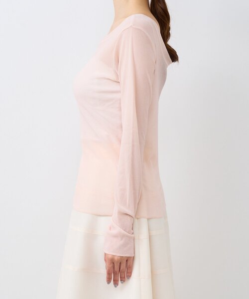 tシャツ 「KAZUMI監修カラーあり」フロッキーチュール前後２WAYカットソー レディース La boutique BonBon｜【KAZUMI監修カラーあり】フロッキー