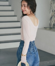 La boutique BonBon（ラブティックボンボン）の「【KAZUMI監修カラーあり】フロッキーチュール前後２WAYカットソー（Tシャツ/カットソー・レディース）」