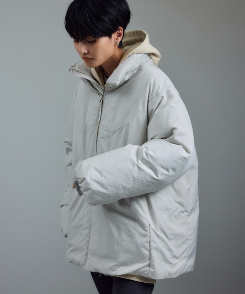 GREENDOWN（グリーンダウン）]撥水加工スタンドカラーダウンジャケット