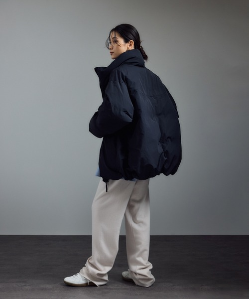 GREENDOWN（グリーンダウン）]撥水加工スタンドカラーダウンジャケット