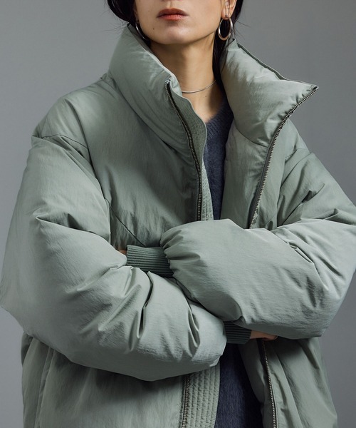 GREENDOWN（グリーンダウン）][撥水加工]スタンドカラーダウン