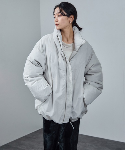 GREENDOWN（グリーンダウン）]撥水加工スタンドカラーダウンジャケット