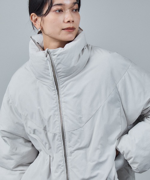 GREENDOWN（グリーンダウン）]撥水加工スタンドカラーダウンジャケット