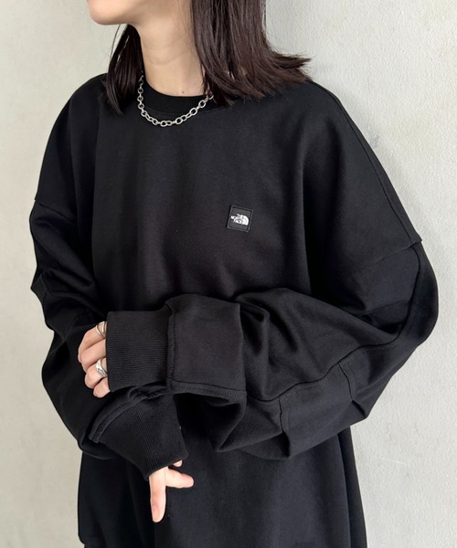 THE NORTH FACE（ザノースフェイス）の「国内未発売 THE NORTH FACE(ザ・ノースフェイス)/ワンポイント ロゴ スウェット サイズ展開豊富 大きめサイズあり/ESSENTIAL SWEATSHIRTS（スウェット・レディース・グレー/ブラウン/ブラック・M/L/XXL/XL）」の4枚目の写真