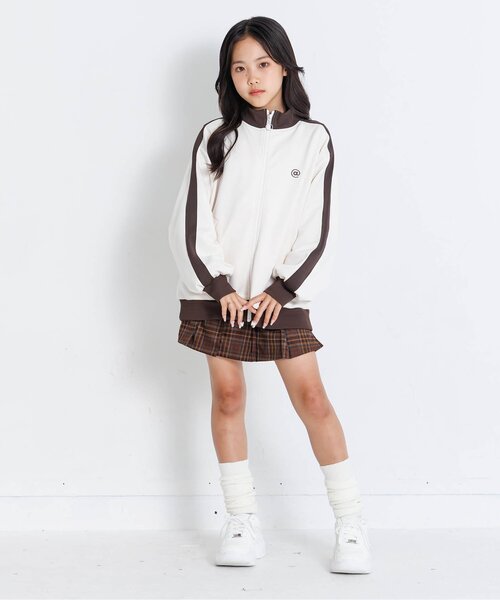 algy（アルジー）の「リブレッグカバー（レッグウォーマー・キッズ・グレー/オフホワイト・FREE）」の4枚目の写真