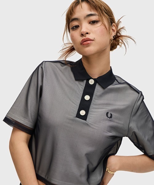 フレッドペリー メッシュポロシャツ FRED PERRY メッシュポロシャツ S