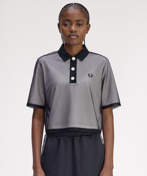 セール】Mesh Overlay Polo Shirt／メッシュオーバーレイポロシャツ