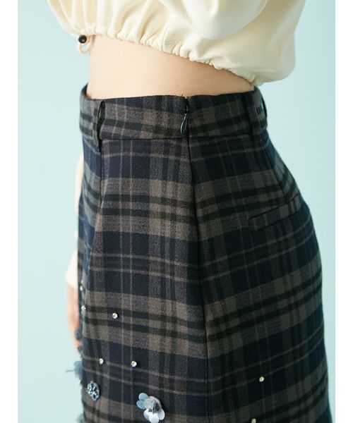 [L.B CANDY STOCK]フラワービジューミニスカート LILY BROWN｜[L.B CANDY STOCK]フラワービジューミニスカート