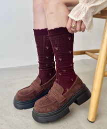 SOLLON.（ソルロン）の「小花柄ハイソックス（ソックス/靴下）」