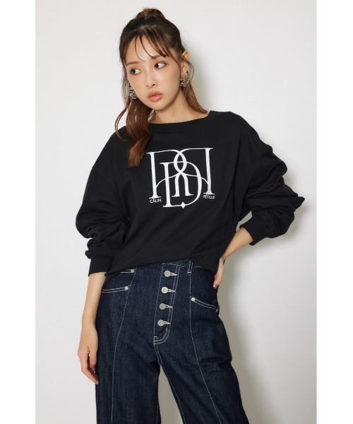 rienda（リエンダ）の「【WEB限定】RDロゴロングTシャツ 秋服　ロンT（Tシャツ/カットソー・レディース・ブラック/ピンク系その他/ホワイト・FREE）」の16枚目の写真