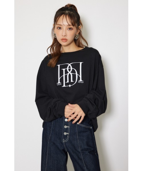 rienda（リエンダ）の「【WEB限定】RDロゴロングTシャツ 秋服　ロンT（Tシャツ/カットソー・レディース・ブラック/ピンク系その他/ホワイト・FREE）」の17枚目の写真
