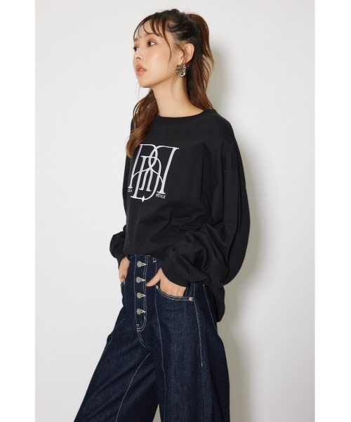 rienda（リエンダ）の「【WEB限定】RDロゴロングTシャツ 秋服　ロンT（Tシャツ/カットソー・レディース・ブラック/ピンク系その他/ホワイト・FREE）」の20枚目の写真