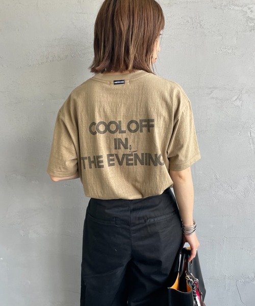 Americana アメリカーナ バックロゴコクーンTシャツ Americana/アメリカーナ] バックプリントロゴTシャツ（Tシャツ