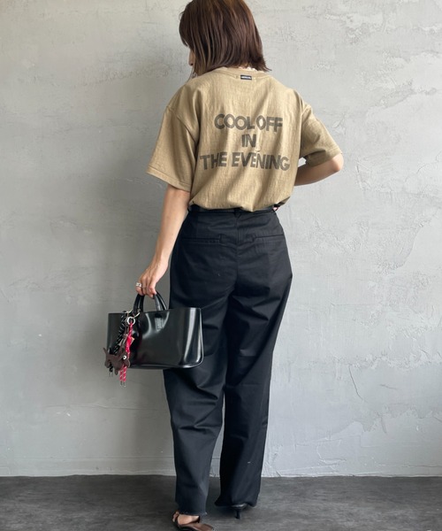 AMERICANA（アメリカーナ）の「[Americana/アメリカーナ] バックプリントロゴＴシャツ（Tシャツ/カットソー・レディース・オートミール/ダークグレー/ベージュ・ONE SIZE）」の16枚目の写真