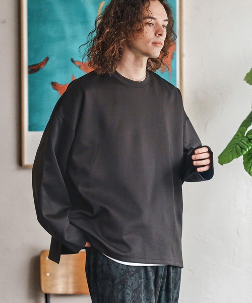 CAMBIO(カンビオ)の「mlt5338-サイドボタンポンチカットソー(CMB-R0178)(Tシャツ/カットソー・メンズ・ブラック/ネイビー/ホワイト・L/M/S)」の4枚目の写真