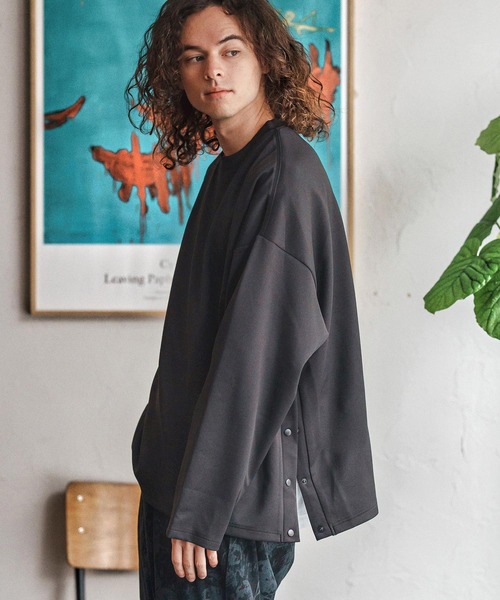 CAMBIO(カンビオ)の「mlt5338-サイドボタンポンチカットソー(CMB-R0178)(Tシャツ/カットソー・メンズ・ブラック/ネイビー/ホワイト・L/M/S)」の6枚目の写真