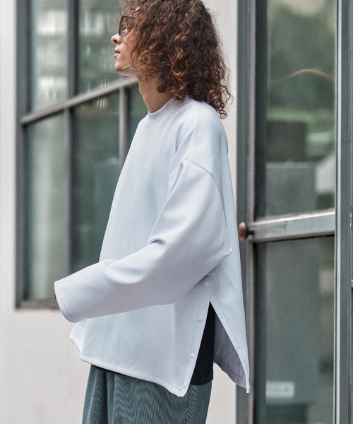 CAMBIO(カンビオ)の「mlt5338-サイドボタンポンチカットソー(CMB-R0178)(Tシャツ/カットソー・メンズ・ブラック/ネイビー/ホワイト・L/M/S)」の10枚目の写真