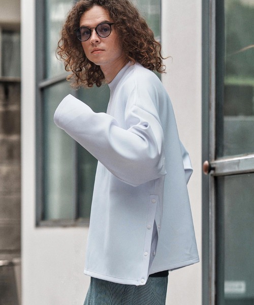 CAMBIO(カンビオ)の「mlt5338-サイドボタンポンチカットソー(CMB-R0178)(Tシャツ/カットソー・メンズ・ブラック/ネイビー/ホワイト・L/M/S)」の11枚目の写真