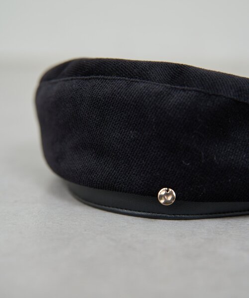 GALLARDAGALANTE（ガリャルダガランテ）の「パイピングベレー（ハット・レディース・ブラック/アイボリー・FREE）」の9枚目の写真