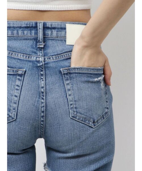 GYDA(ジェイダ)の「ミドルウエストSIDE CUT INNER DAMAGEスキニーデニムパンツ(デニムパンツ・レディース・ライトブルー/ブルー・MEDIUM/X-SMALL/SMALL)」の19枚目の写真