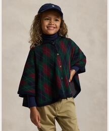 POLO RALPH LAUREN CHILDRENSWEAR（ポロ ラルフ ローレン チルドレンズウェア）の「アーガイル ウール フーデッド ポンチョ（ポンチョ・キッズ）」