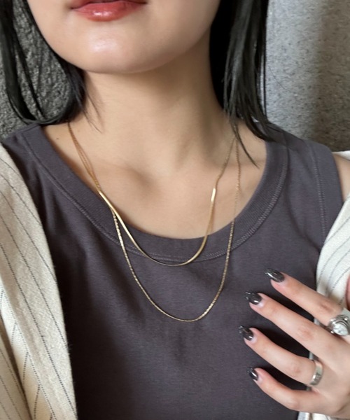 CIAOPANIC TYPY（チャオパニックティピー）の「lilステンレス2連ネックレス（ネックレス・レディース・ゴールド/シルバー・ONE SIZE）」の4枚目の写真