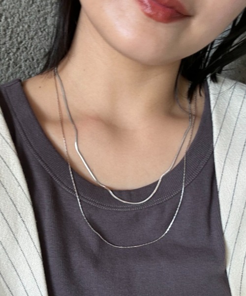 CIAOPANIC TYPY（チャオパニックティピー）の「lilステンレス2連ネックレス（ネックレス・レディース・ゴールド/シルバー・ONE SIZE）」の3枚目の写真