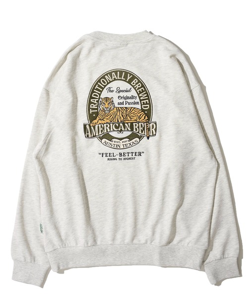 セール】【POWER TO THE PEOPLE】トラ刺繍スウェットプルオーバー