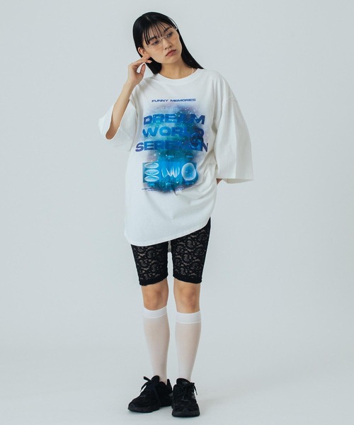OKIRAKU（オキラク）の「(OKIRAKU×ROSEBUD)GRAPHIC BIG TEE（Tシャツ/カットソー・レディース・ホワイト/ブラック・ONE SIZE）」の9枚目の写真