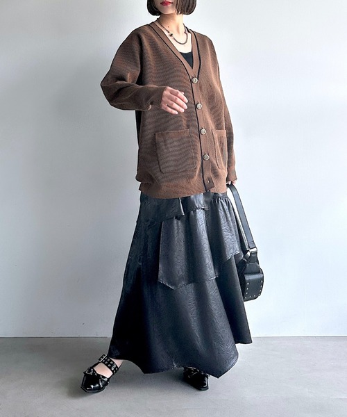 PAGEBOY（ページボーイ）の「ライトモールストライプリブVカーディガン（カーディガン/ボレロ・レディース・オフホワイト/ブラック/ブラウン/レッド系その他・FREE）」の17枚目の写真