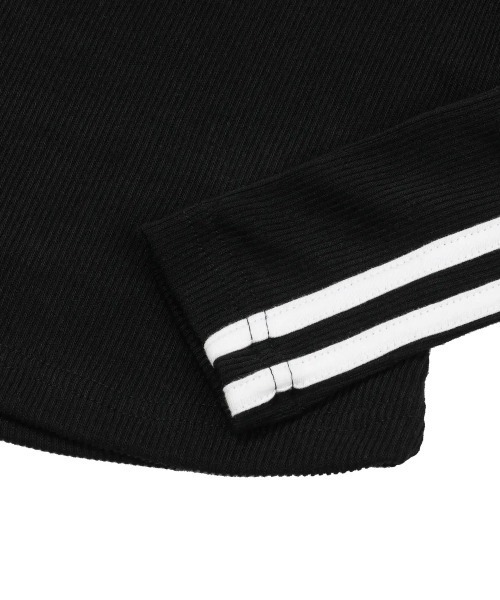 MUCENT（ムセント）の「◇MUCENT◇ブランド直輸入正規品/バインディング トラック ライン Vネック T BINDING TRACK LINE V-NECK T（Tシャツ/カットソー・レディース・ネイビー/ブラック・FREE）」の15枚目の写真