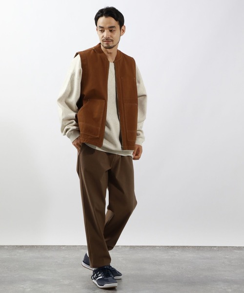 BAYFLOW（ベイフロー）の「オーバーダイワークベスト（ベスト・メンズ・チャコールグレー/ブラウン・FREE）」の4枚目の写真