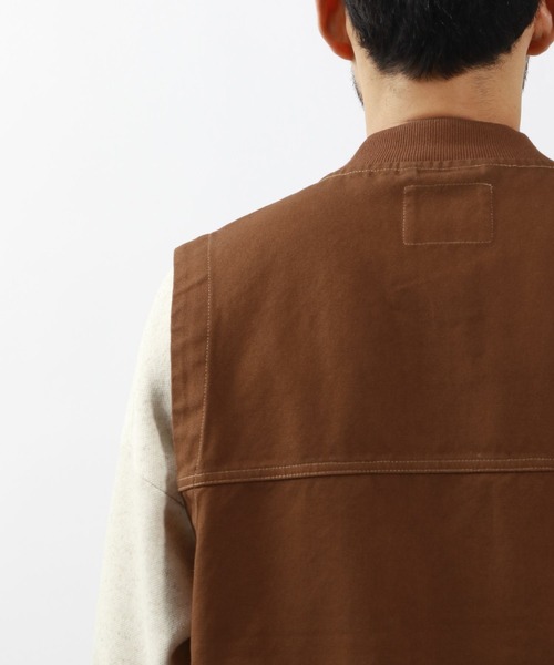 BAYFLOW（ベイフロー）の「オーバーダイワークベスト（ベスト・メンズ・チャコールグレー/ブラウン・FREE）」の9枚目の写真