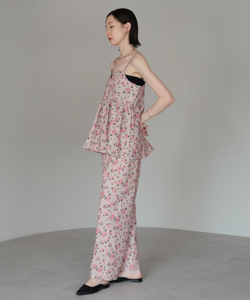 amini(アミニ)の「ミモザ柄プリントパンツ(その他パンツ・レディース・ネイビー/ベージュ/ブラック・MEDIUM)」の17枚目の写真