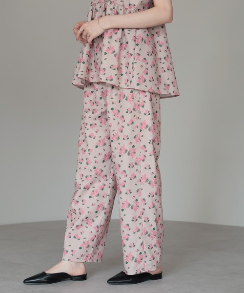 PRISTINE 新品ミモザミモザ柄ギャザーパンツ PRISTINE 新品ミモザミモザ柄ギャザーパンツ PRISTINE 新品