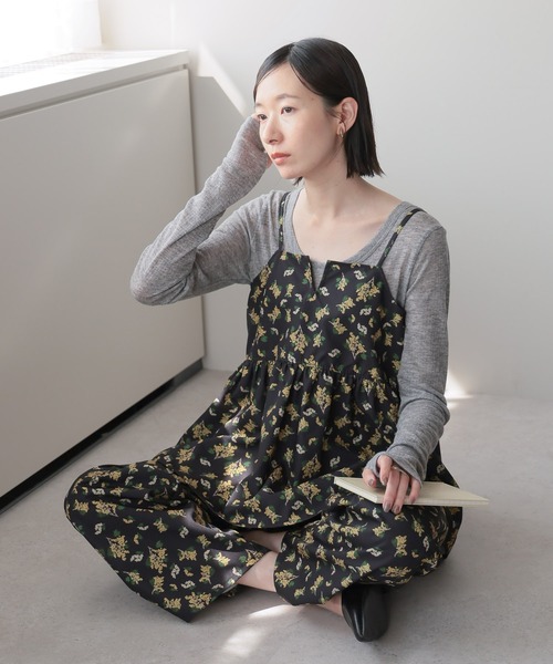 2025 AW】ミモザ柄プリントパンツ（その他パンツ）｜amini（アミニ）の