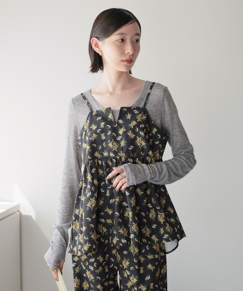 PRISTINE 新品ミモザミモザ柄ギャザーパンツ PRISTINE 新品ミモザミモザ柄ギャザーパンツ