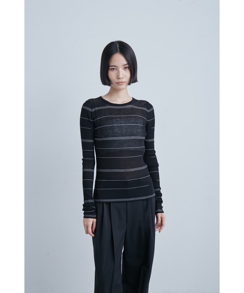 MIESROHE（ミースロエ）の「シアーリブクルーネックNT（ニット