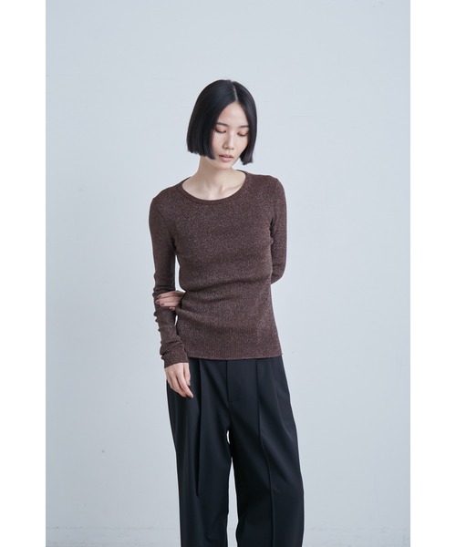 MIESROHE（ミースロエ）の「シアーリブクルーネックNT（ニット