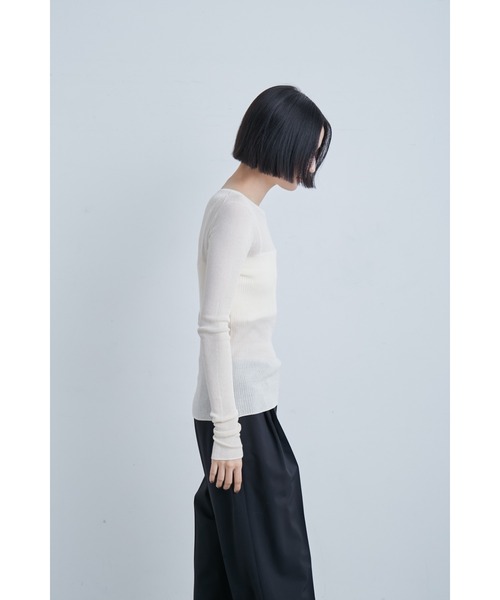 MIESROHE（ミースロエ）の「シアーリブクルーネックNT（ニット