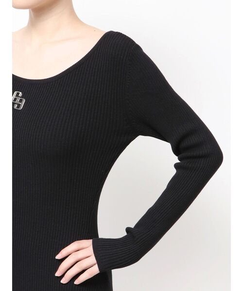 GYDA（ジェイダ）の「GGプレート long sleeve LONGニットワンピース（ワンピース・レディース・ブラック/シルバー・FREE）」の17枚目の写真