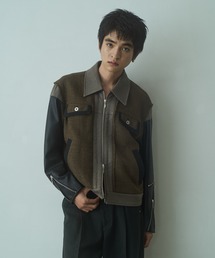 PHILTHEORY（フィルセオリー）の「Docking tweed blouson / ドッキングツィードブルゾン（ブルゾン）」