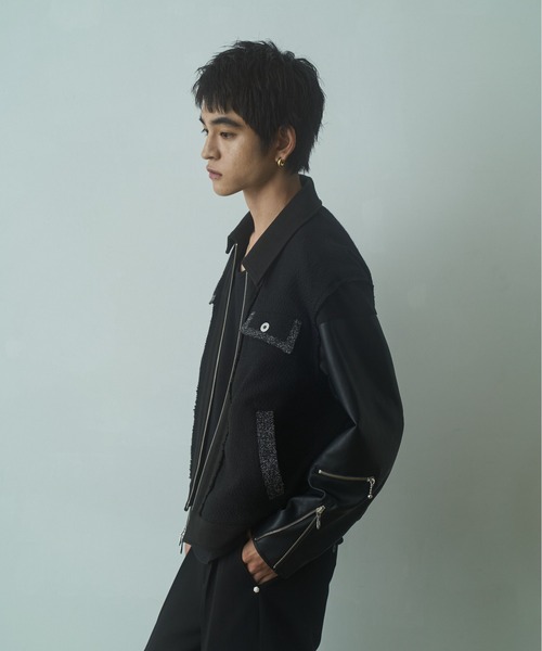 PHILTHEORY（フィルセオリー）の「Docking tweed blouson / ドッキングツィードブルゾン（ブルゾン・メンズ・ブラウン/ブラック・3/2/1）」の22枚目の写真