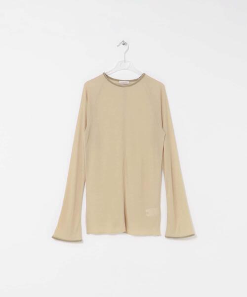 LAATO(ラート)の「piping velor sheer tee(Tシャツ/カットソー・レディース・グレー/ブラウン/ライトグレー・FREE)」の15枚目の写真