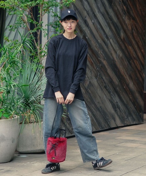 Lee（リー）の「【Lee/リー】フェイクファー巾着バッグ（ショルダーバッグ・レディース・ベージュ/ブラック/ボルドー/杢グレー・FREE）」の18枚目の写真