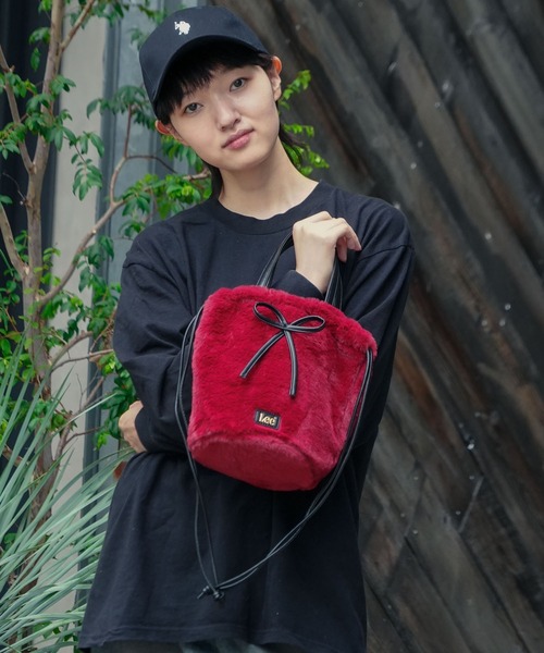 Lee（リー）の「【Lee/リー】フェイクファー巾着バッグ（ショルダーバッグ・レディース・ベージュ/ブラック/ボルドー/杢グレー・FREE）」の16枚目の写真